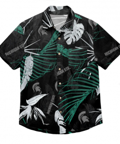 Michigan Sate Spartans Ncaa Palm Men's Hawaiian Shirt