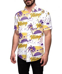 Minnesota Vikings Nfl The National Football League Men's Winter Tropical Hawaiian Shirt