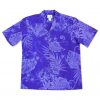 Monstera Ceres Purple Hawaiian Cotton Shirt Men Alohaz Clothing Blue 993