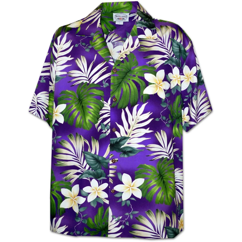 Mr Monstera Purple Hawaiian Shirt - Pick A Quilt