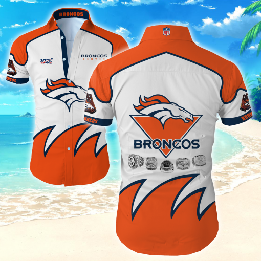 Nfl Denver Broncos Hawaiian Shirt Tropical Shirt Mens Floral Button Up Shirt