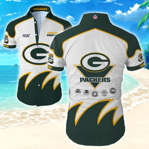 Nfl Green Bay Packers Hawaiian Shirt Tropical Shirt Mens Floral Button Up Shirt