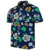 Notre Dame Fighting Irish Ncaa Mens Short Sleeve Floral Beach Hawaiian Shirt