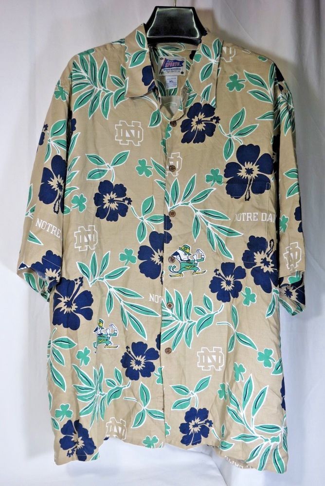 Notre Dame Fighting Irish Tropical Hibiscus Hawaiian Shirt - Pick A Quilt