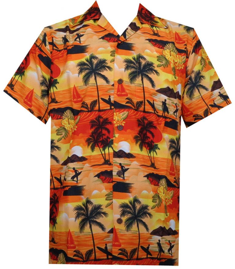 Orange Hawaiian Shirt Aloha Beach At Sunset - Pick A Quilt