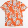 Orange Hibiscus Hawaiian Shirt