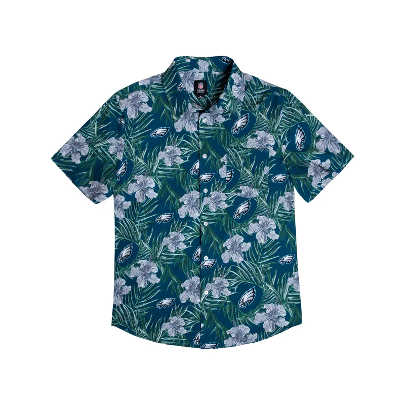 Philadelphia Eagles Logo Hibiscus Tropical Hawaiian Shirt - Pick A Quilt