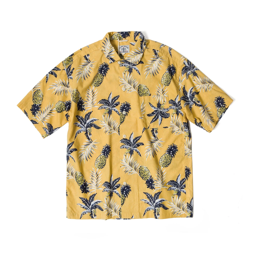 Pineapple Palm Print 80s Hawaiian Shirt - Pick A Quilt