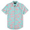 Pink Shark Illustration Pattern Hawaiian Shirt