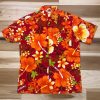 Royal 1960s Floral Orange Hawaiian Shirt