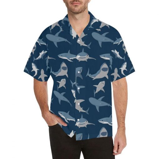 Shark Action Pattern Hawaiian Shirt