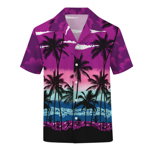 Summer Beach Palm Trees Aloha Hawaiian Shirt