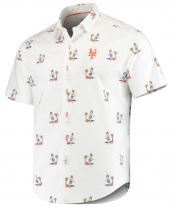 Tommy Bahama New York Mets White Hula Oasis Button-up Shirt