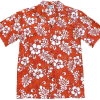 Tropical Floral Orange Hawaiian Shirt