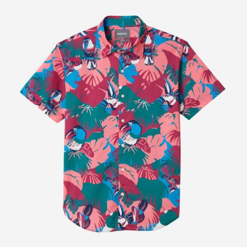 Tropical Parrots Hawaiian Shirt - Pick A Quilt